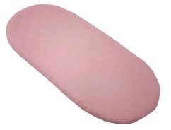 Mušelínové prostěradlo do kočárku /růžové