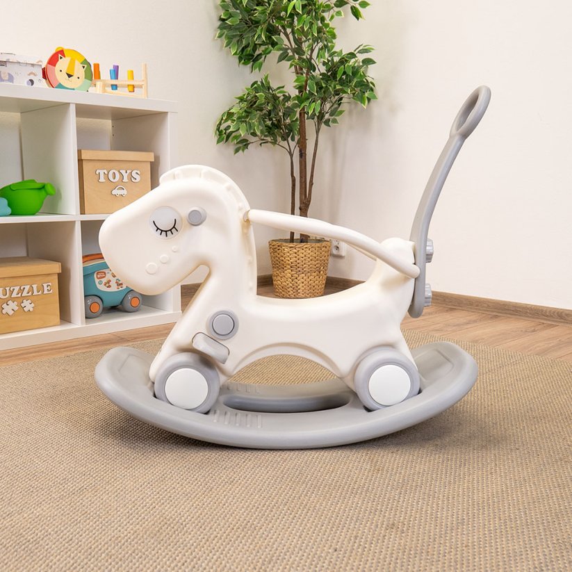 Dětská hračka 2v1 – houpací a pojízdný koník