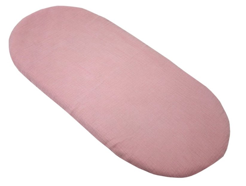 Mušelínové prostěradlo do kočárku /růžové