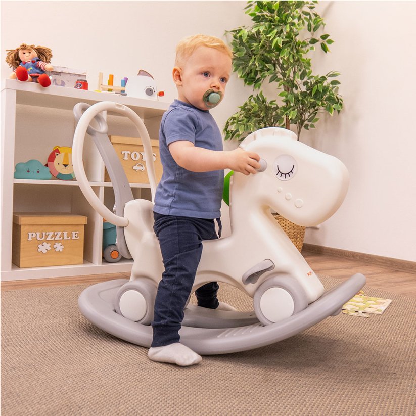 Dětská hračka 2v1 – houpací a pojízdný koník
