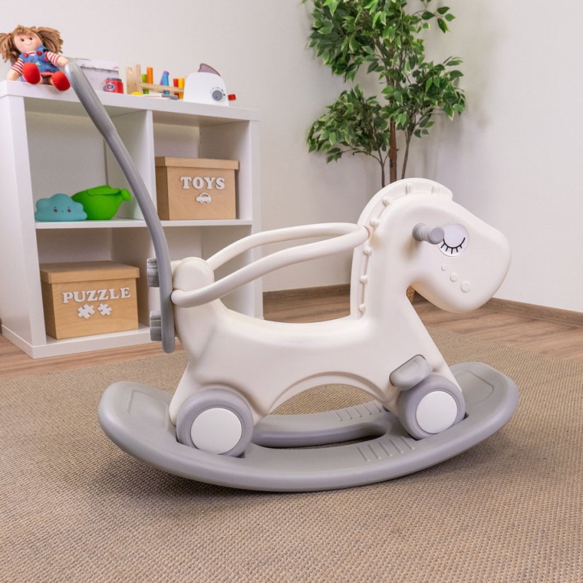 Dětská hračka 2v1 – houpací a pojízdný koník