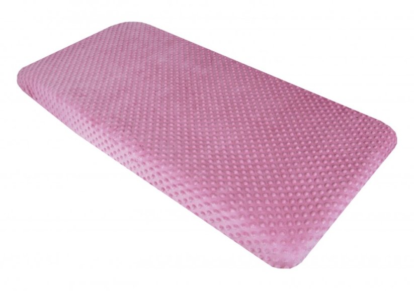 Prostěradlo do postýlky 60 x 120 cm - Minky / Bordo